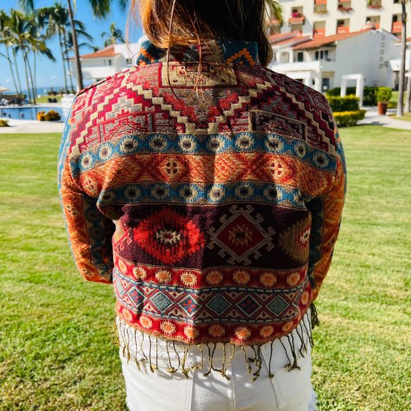 Cropped Aztec Jacket - Picture 2 of 3